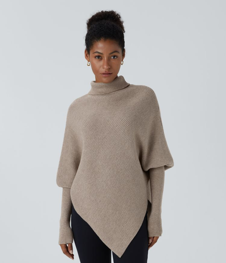 Amaya™ Damenpullover – Eleganter Asymmetrischer Rollkragenpullover für Damen, Warmer Komfort für Herbst und Winter-3