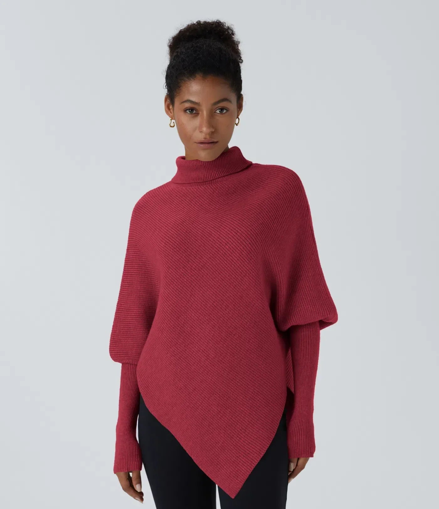Amaya™ Damenpullover – Eleganter Asymmetrischer Rollkragenpullover für Damen, Warmer Komfort für Herbst und Winter-2