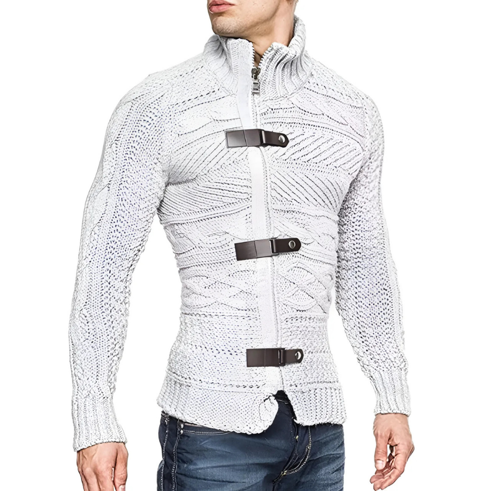 Yanis - Asymmetrischer Strickpullover für Herren
