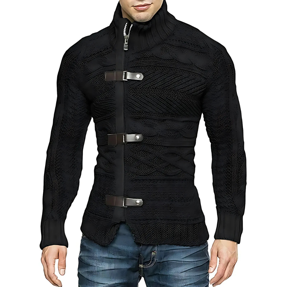 Yanis - Asymmetrischer Strickpullover für Herren