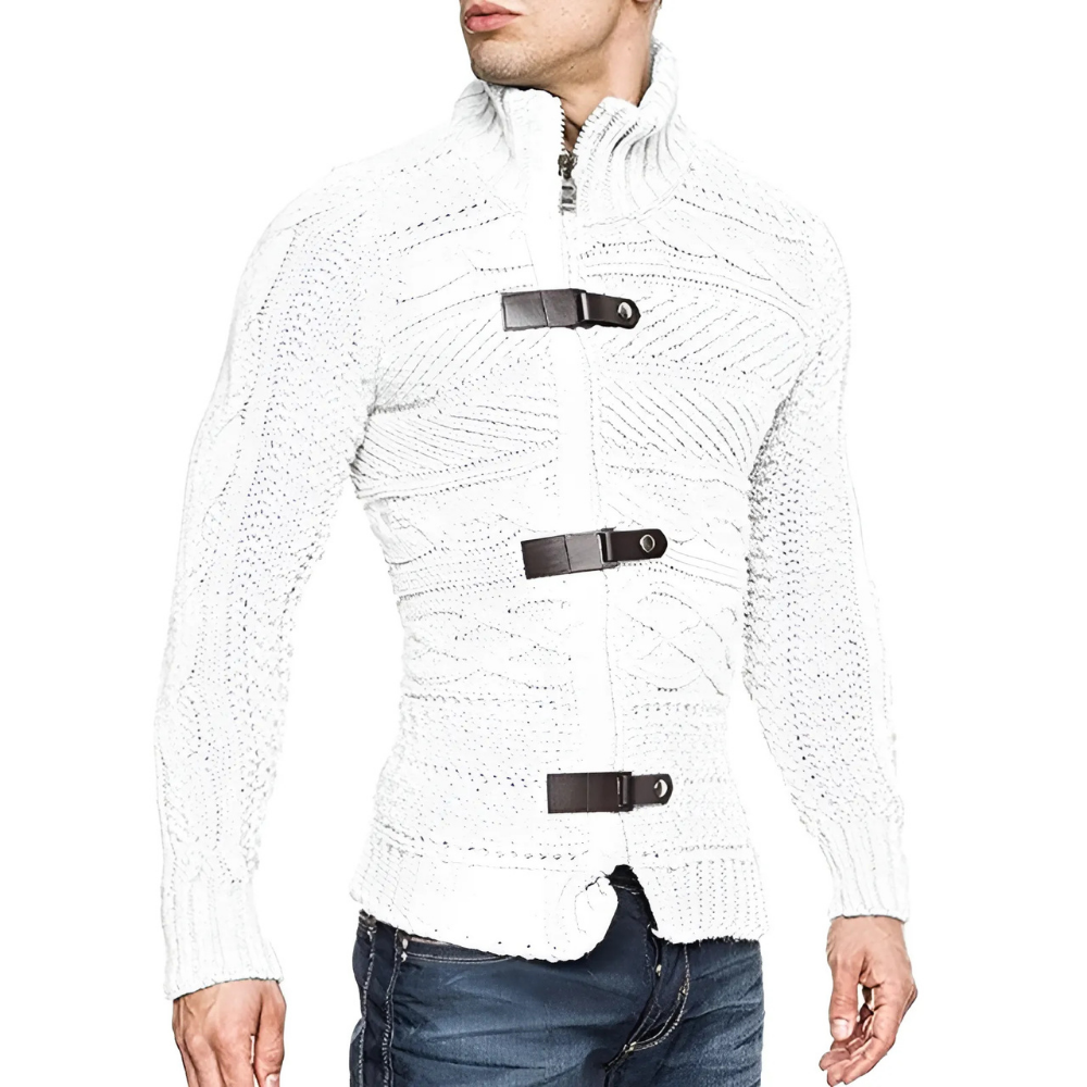 Yanis - Asymmetrischer Strickpullover für Herren