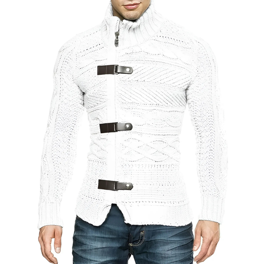 Yanis - Asymmetrischer Strickpullover für Herren