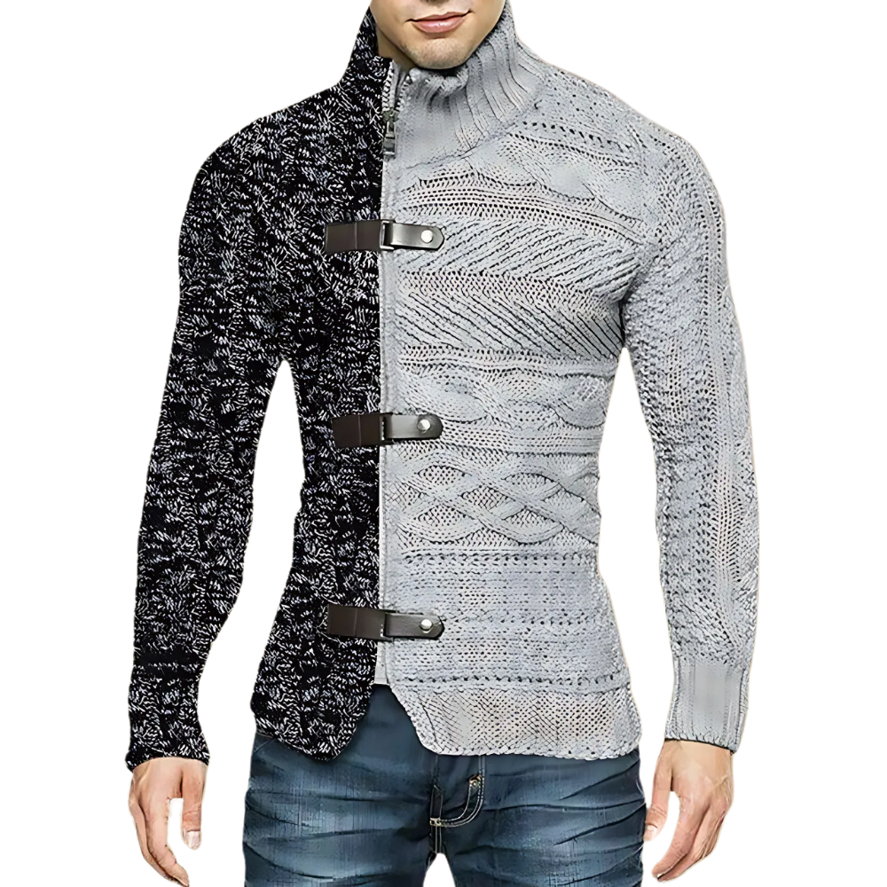 Yanis - Asymmetrischer Strickpullover für Herren