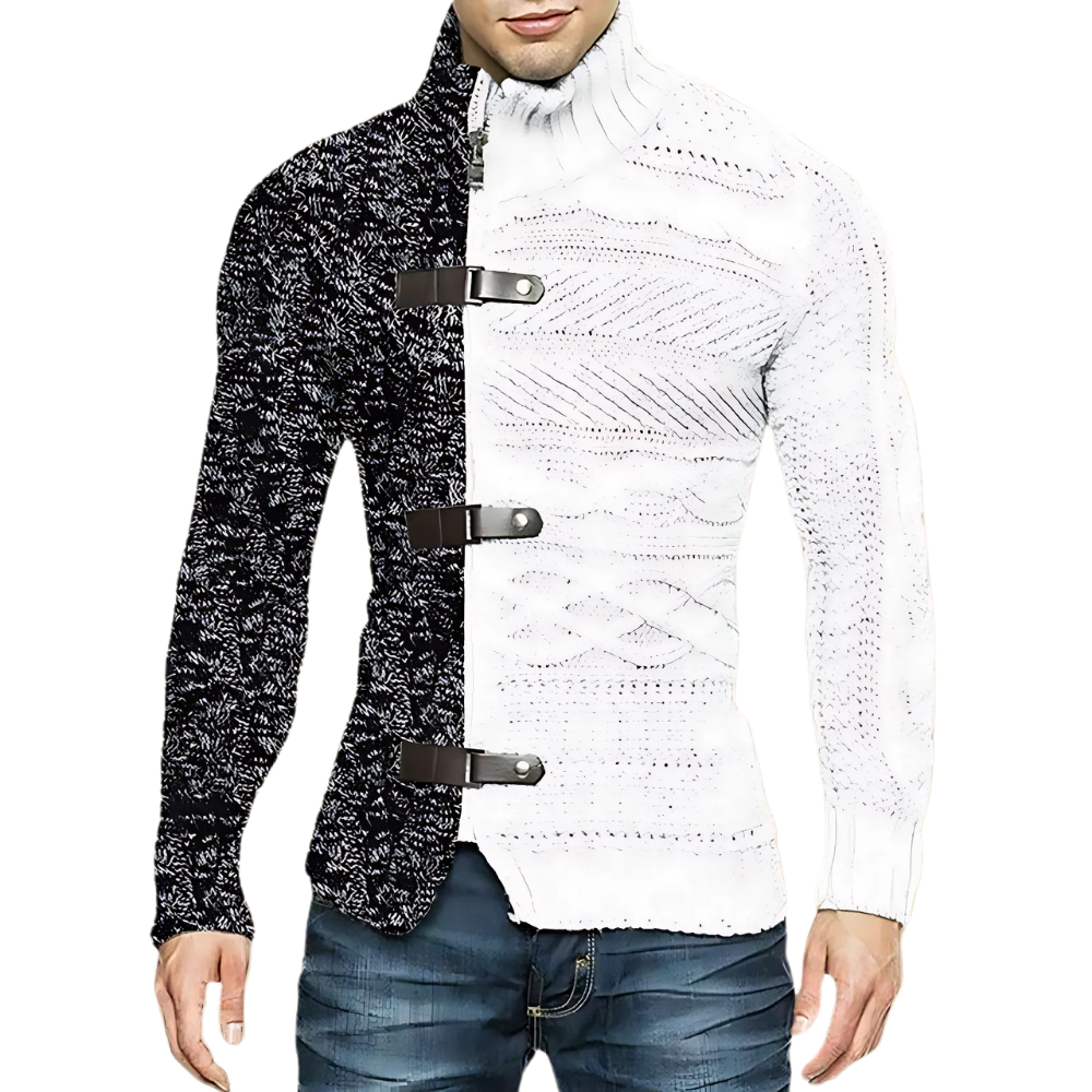 Yanis - Asymmetrischer Strickpullover für Herren