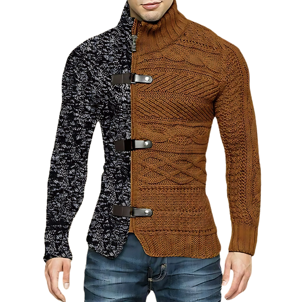 Yanis - Asymmetrischer Strickpullover für Herren
