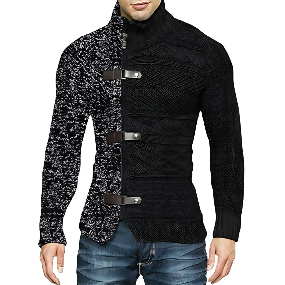 Yanis - Asymmetrischer Strickpullover für Herren