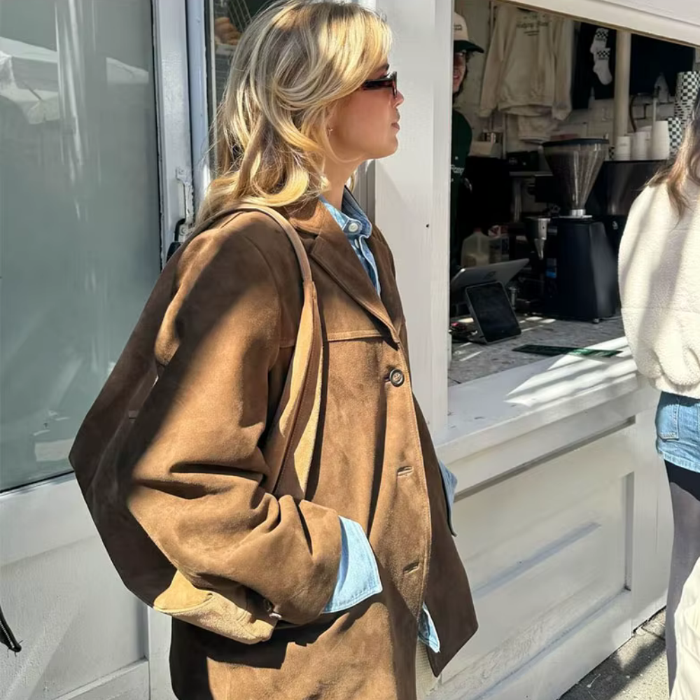 Octa - Jacke aus Wildleder mit klassischem Kragen