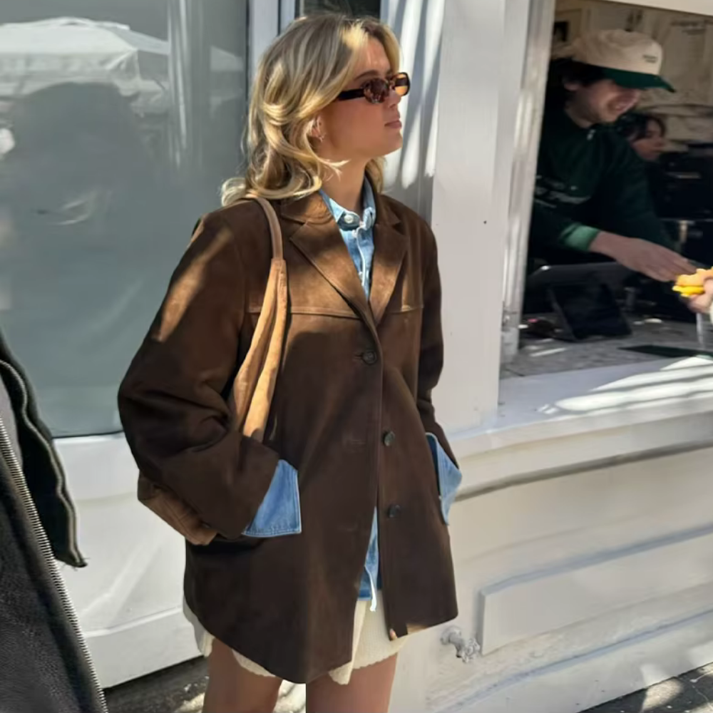 Octa - Jacke aus Wildleder mit klassischem Kragen