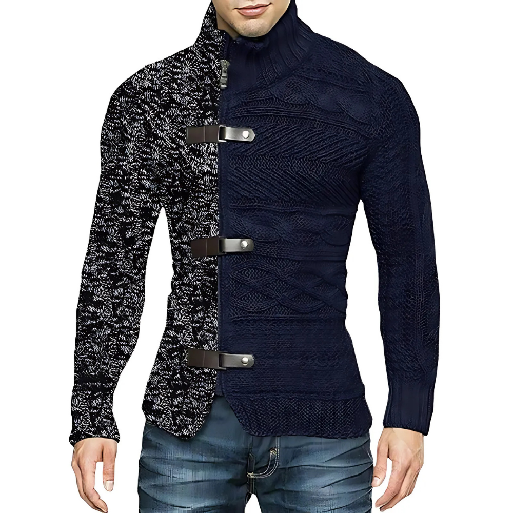Yanis - Asymmetrischer Strickpullover für Herren