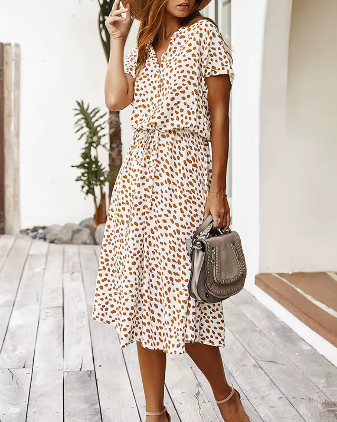 Morgan - Midikleid mit Leopardenprint