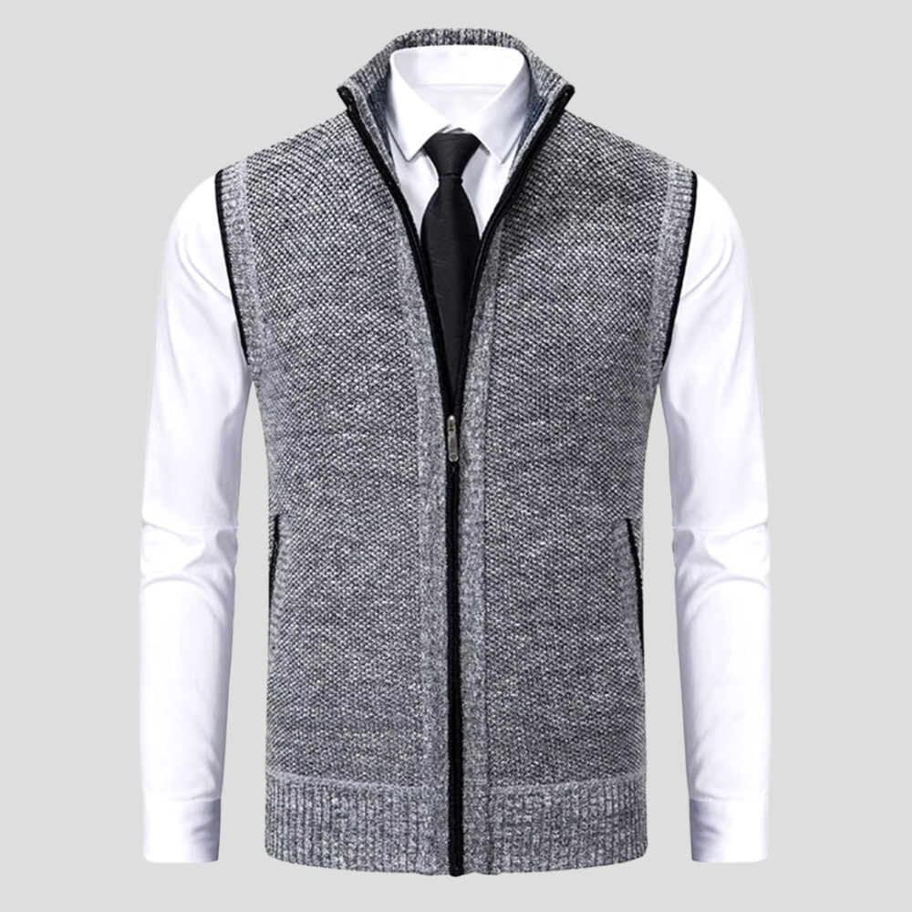 Zayn - Stilvolle ärmellose Strickjacke für Männer