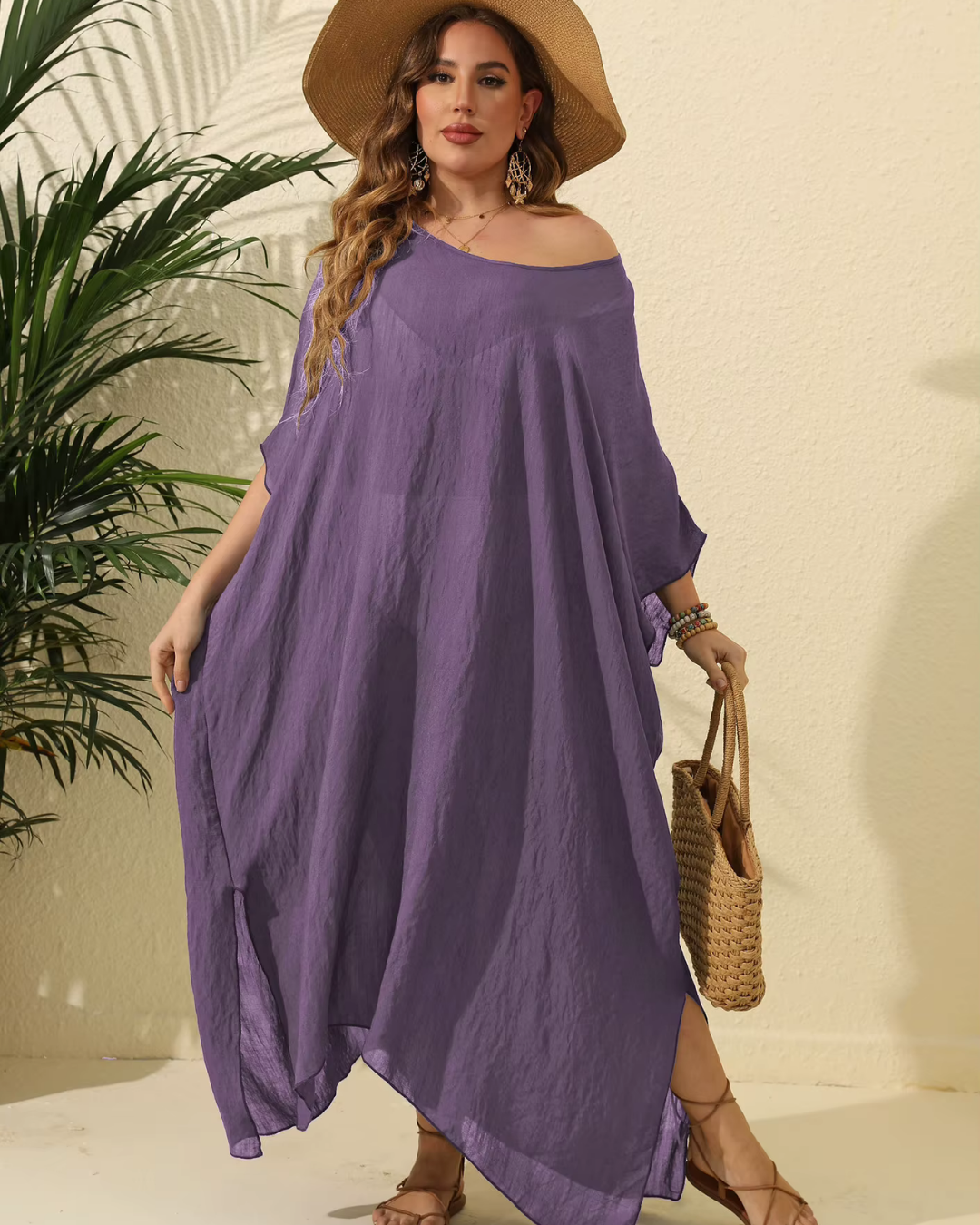 Brinley - Leichtes Maxikleid mit Bardot-Ausschnitt