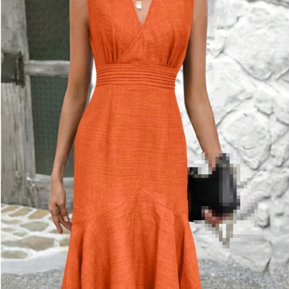 Antonia - Ausgestelltes Denim-Kleid mit Cinch-Taille