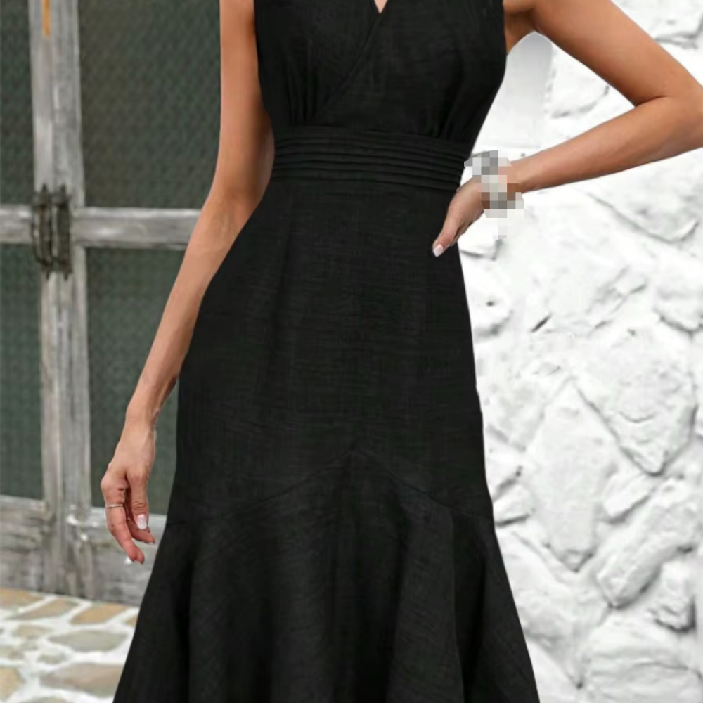 Antonia - Ausgestelltes Denim-Kleid mit Cinch-Taille