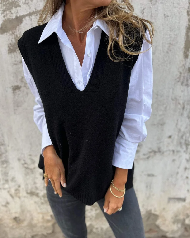 Claudia™ - Modische Strickweste Damen Ärmelos für Elegante Looks im Alltag-4