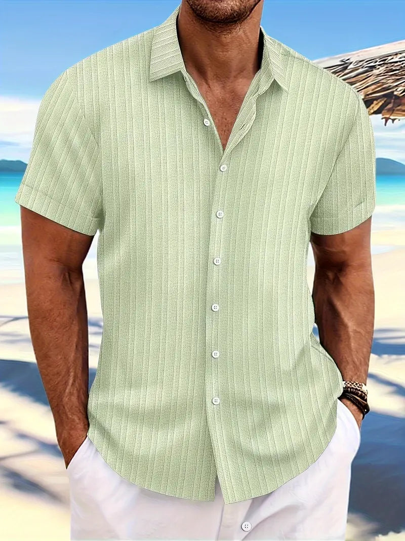 Detlef Herren Sommerhemd Kurzarm - Leichtes, Atmungsaktives Herrenhemd für Lässige Sommerlooks-6