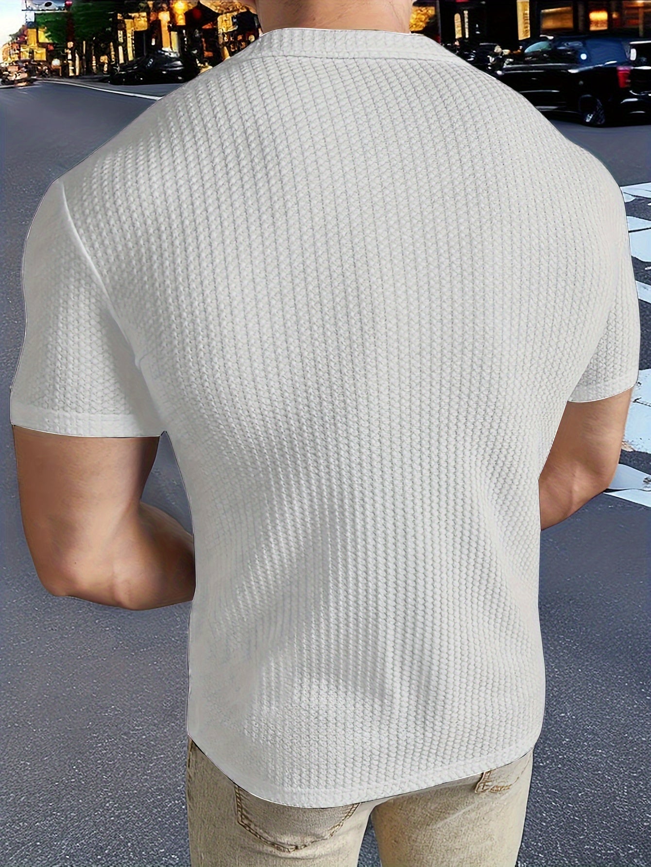 Arnd | Herren Kurzarmhemd - Elegantes Sommer Hemd für Herren in Weiß, Atmungsaktiver Stoff, Ideal für Warme Tage-6