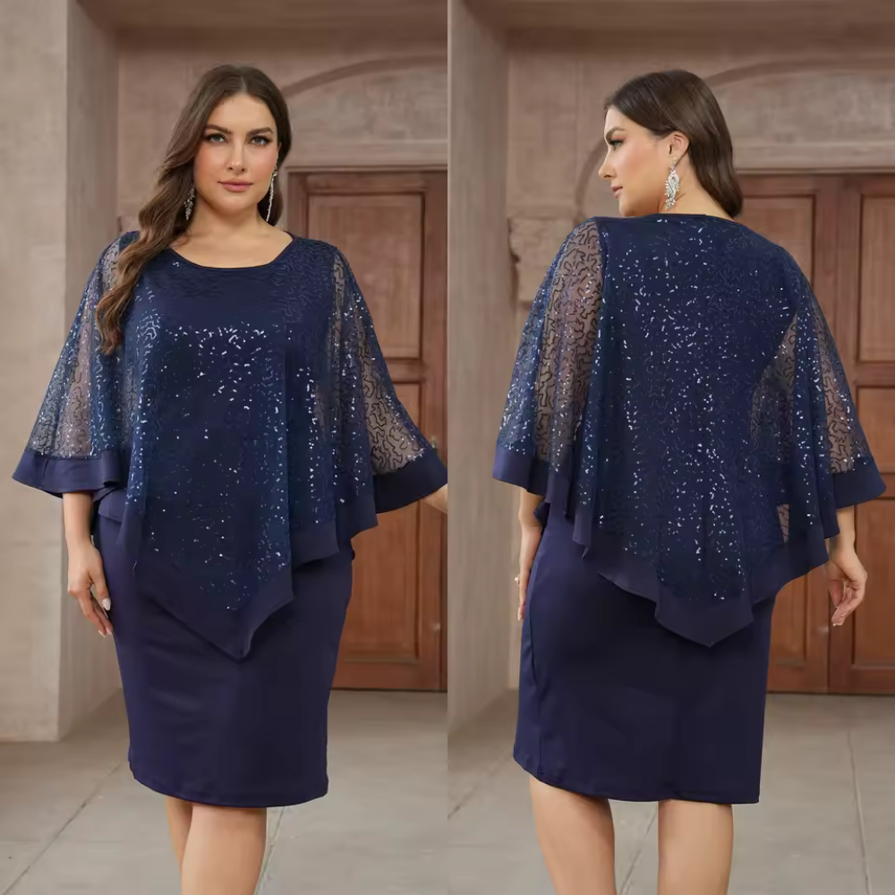 Micole - Elegantes Kleid mit Umhang