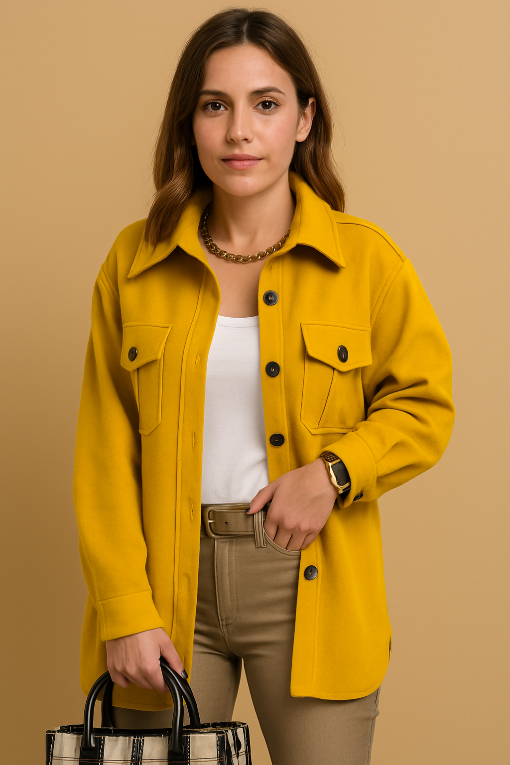 Mathilde - Trendige lange Jacke für Damen