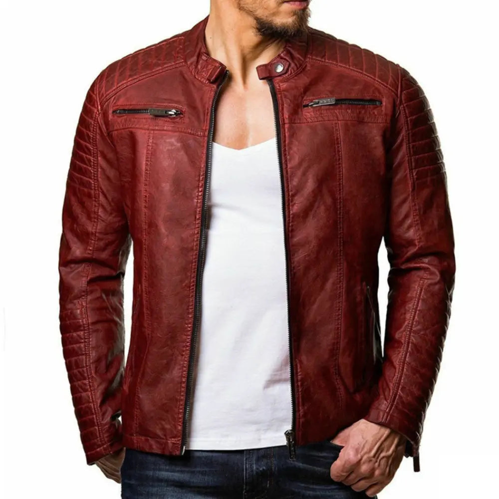 Variant image for Max: Winddichte Herren Lederjacke – Stilvoll, Warm & Zeitlos für Herbst und Winter-20