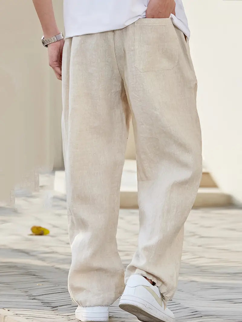 Max - Lässige Baggy Leinenhose Herren - Atmungsaktive Leinenhosen für Komfort und Stil-3