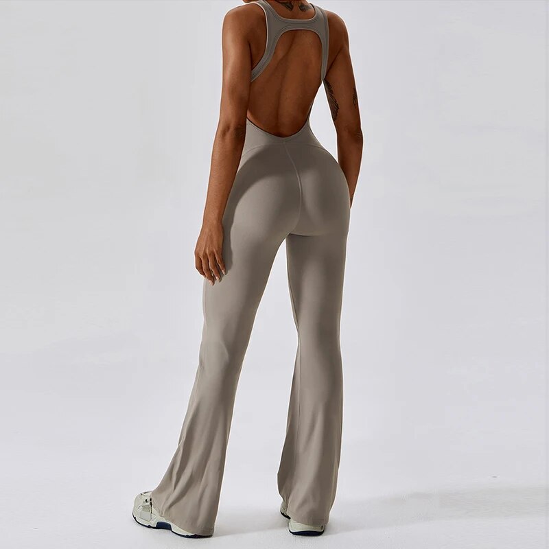 Variant image for Anna™ Damen Jumpsuit Schwarz Für Sommer - V-Ausschnitt Mit Hohem Bund, Ideal Für Fitness Und Freizeit-21