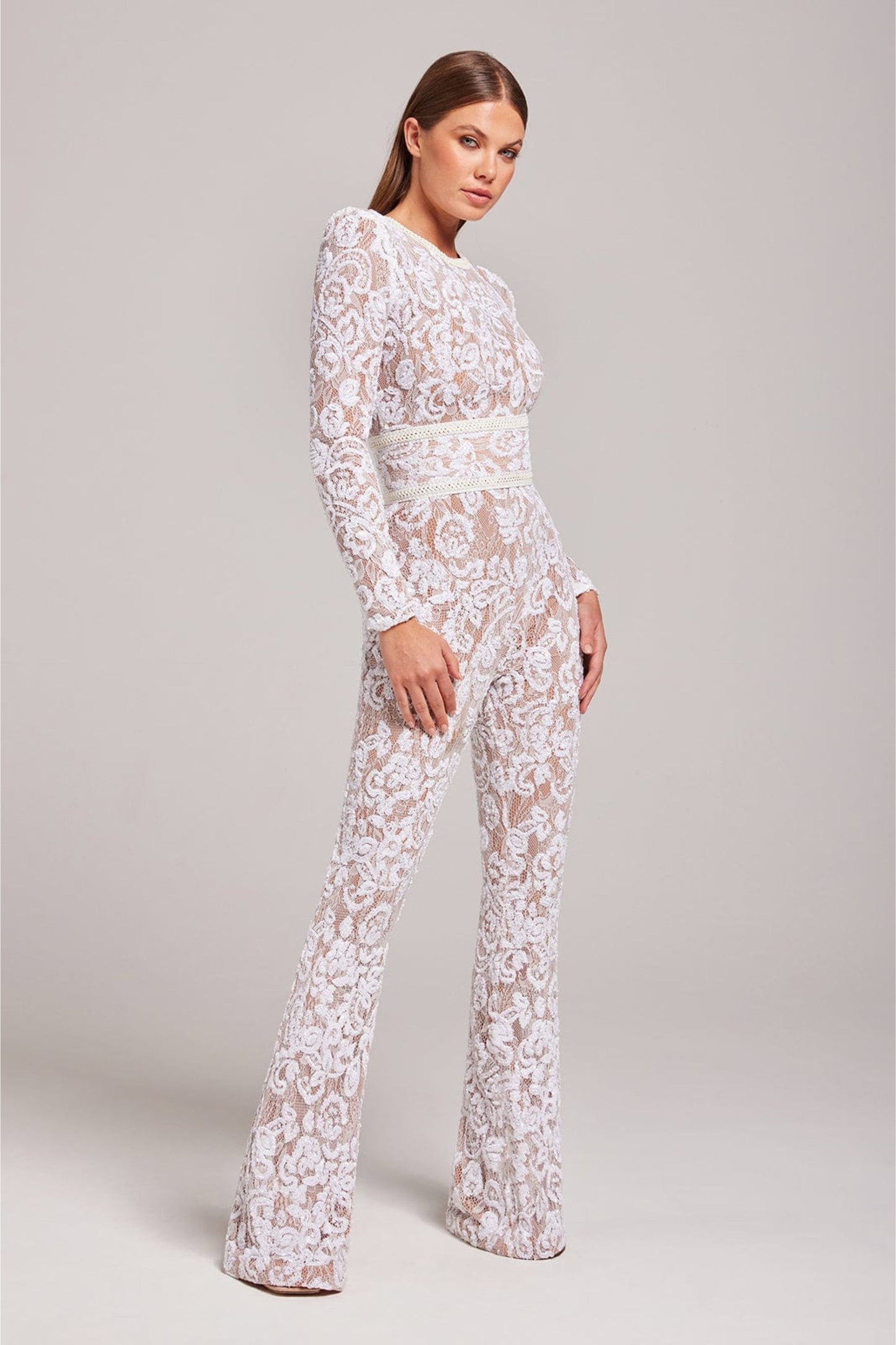 Sophie - Damen Jumpsuit Elegant Festlich Spitze für Hochzeiten und Besondere Anlässe-2