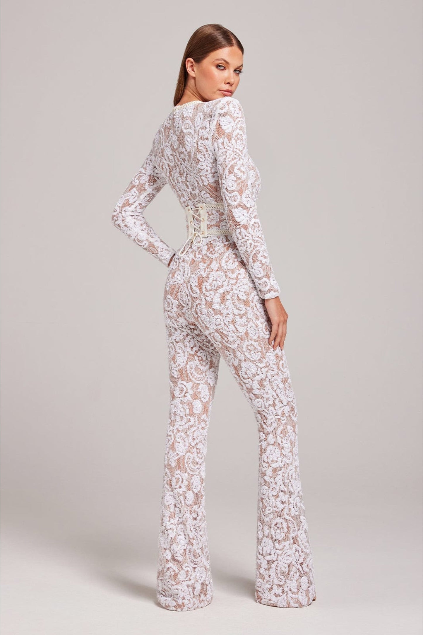 Sophie - Damen Jumpsuit Elegant Festlich Spitze für Hochzeiten und Besondere Anlässe-3