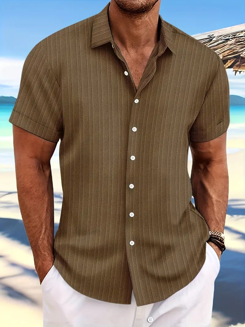 Variant image for Detlef Herren Sommerhemd Kurzarm - Leichtes, Atmungsaktives Herrenhemd für Lässige Sommerlooks-36