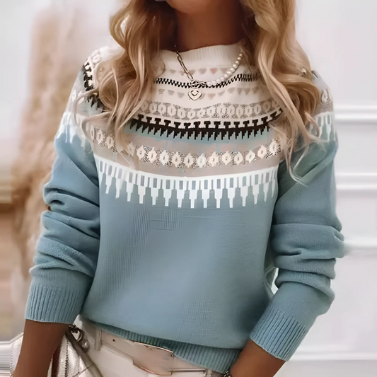 Valentine - Damen Strickpullover mit nordischem Muster