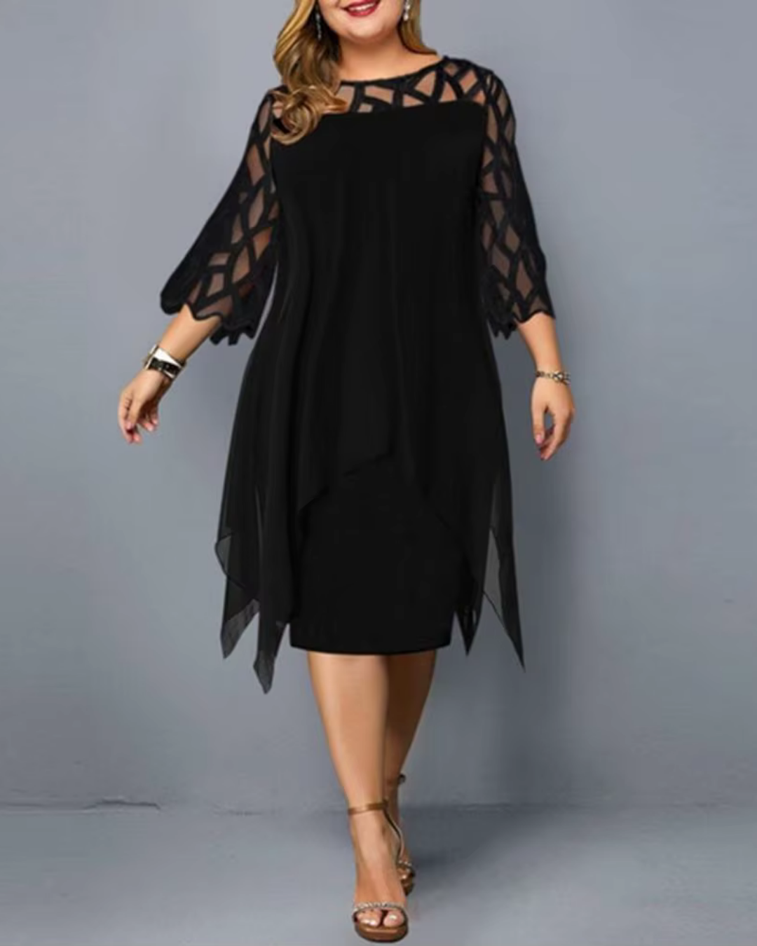 Maya - Elegantes und schickes Kleid mit Ärmeln aus Spitze