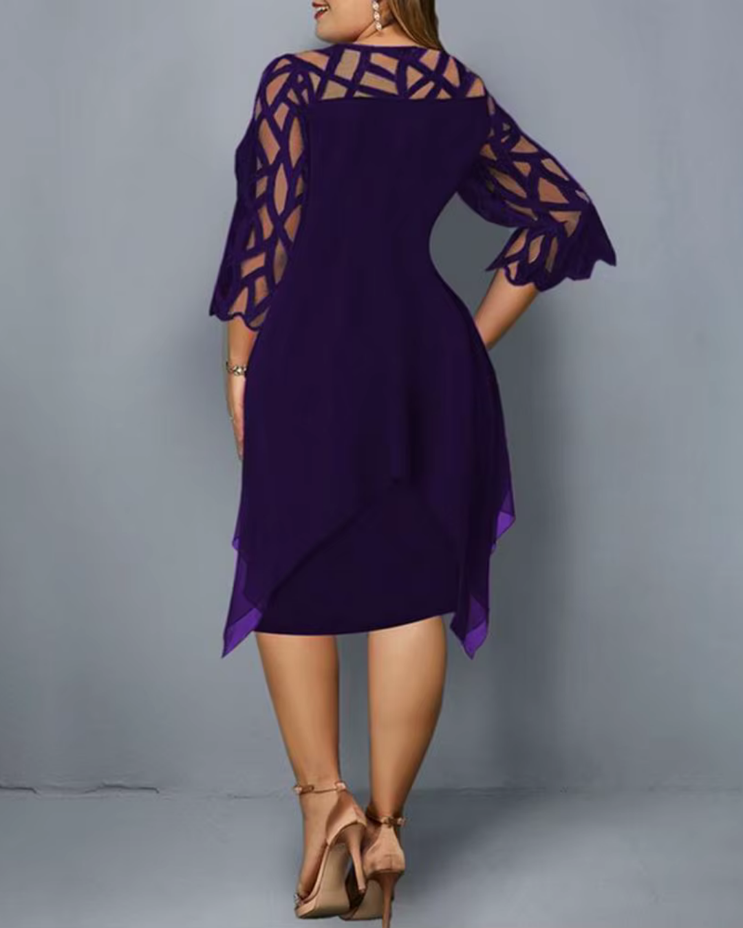 Maya - Elegantes und schickes Kleid mit Ärmeln aus Spitze