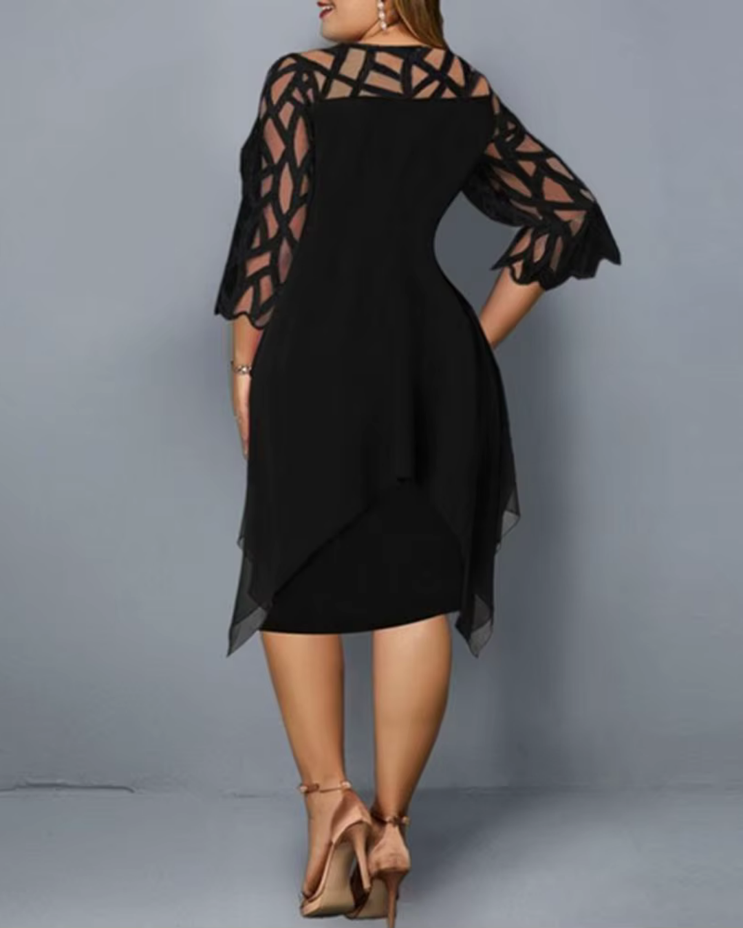 Maya - Elegantes und schickes Kleid mit Ärmeln aus Spitze