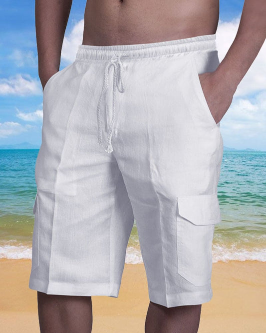 Max | Herren Shorts Aus Leinen – Schnelltrocknende Kurze Hosen Für Strand Und Freizeit-1