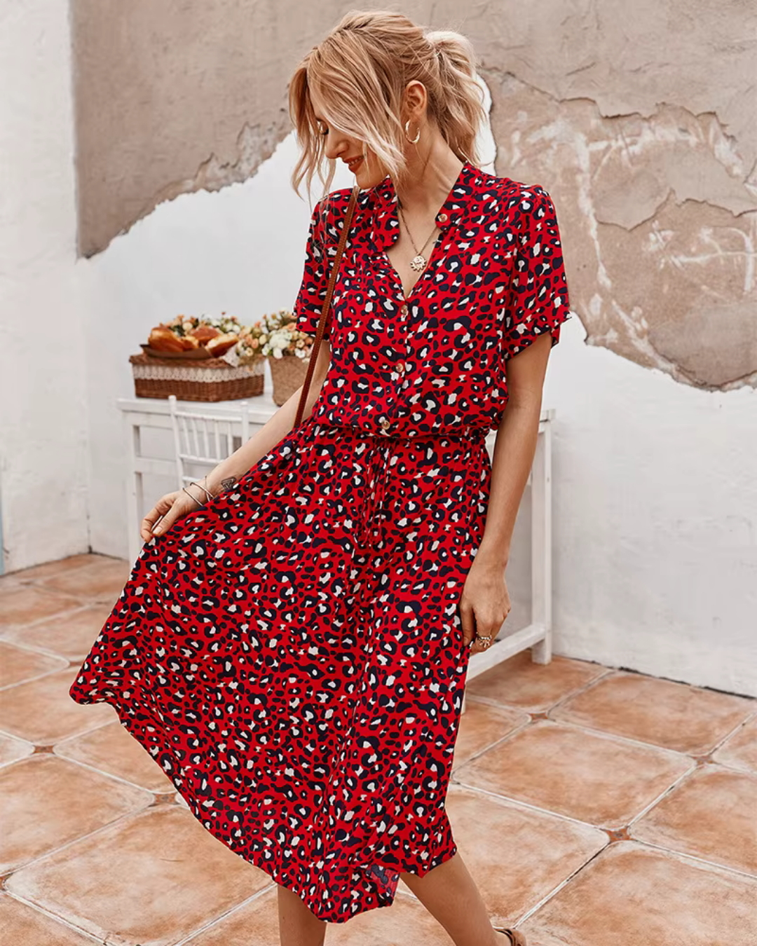 Morgan - Midikleid mit Leopardenprint