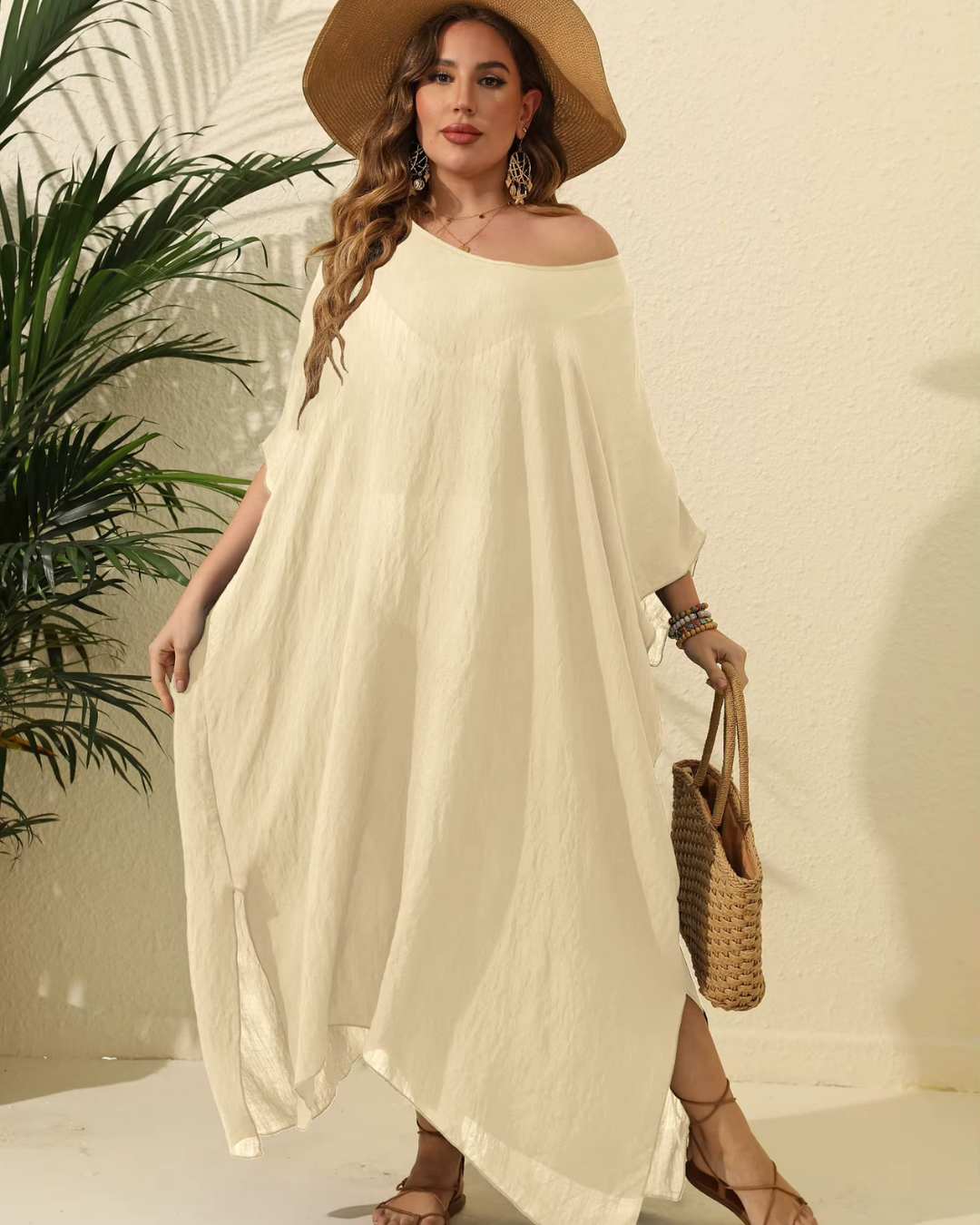 Brinley - Leichtes Maxikleid mit Bardot-Ausschnitt