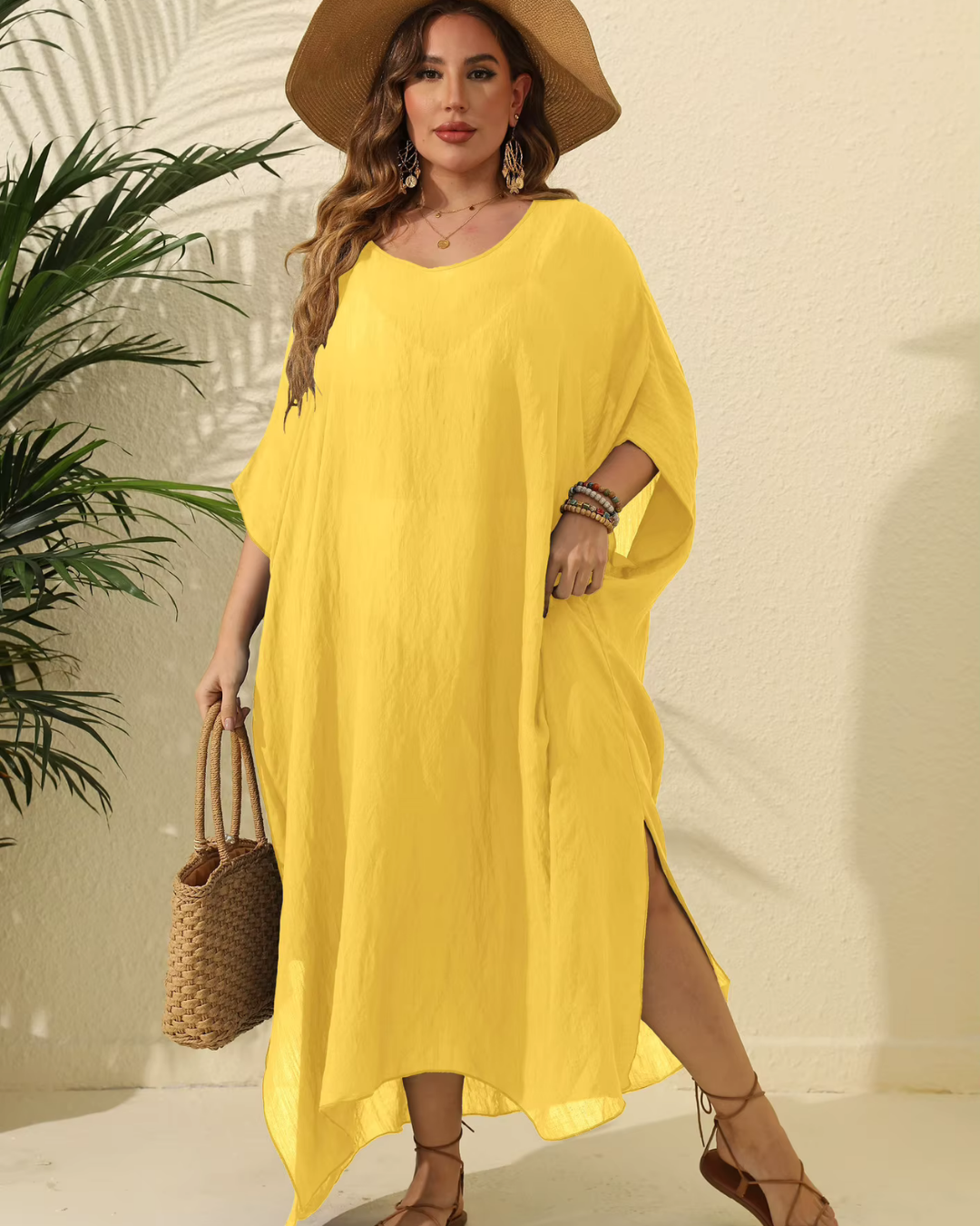 Brinley - Leichtes Maxikleid mit Bardot-Ausschnitt