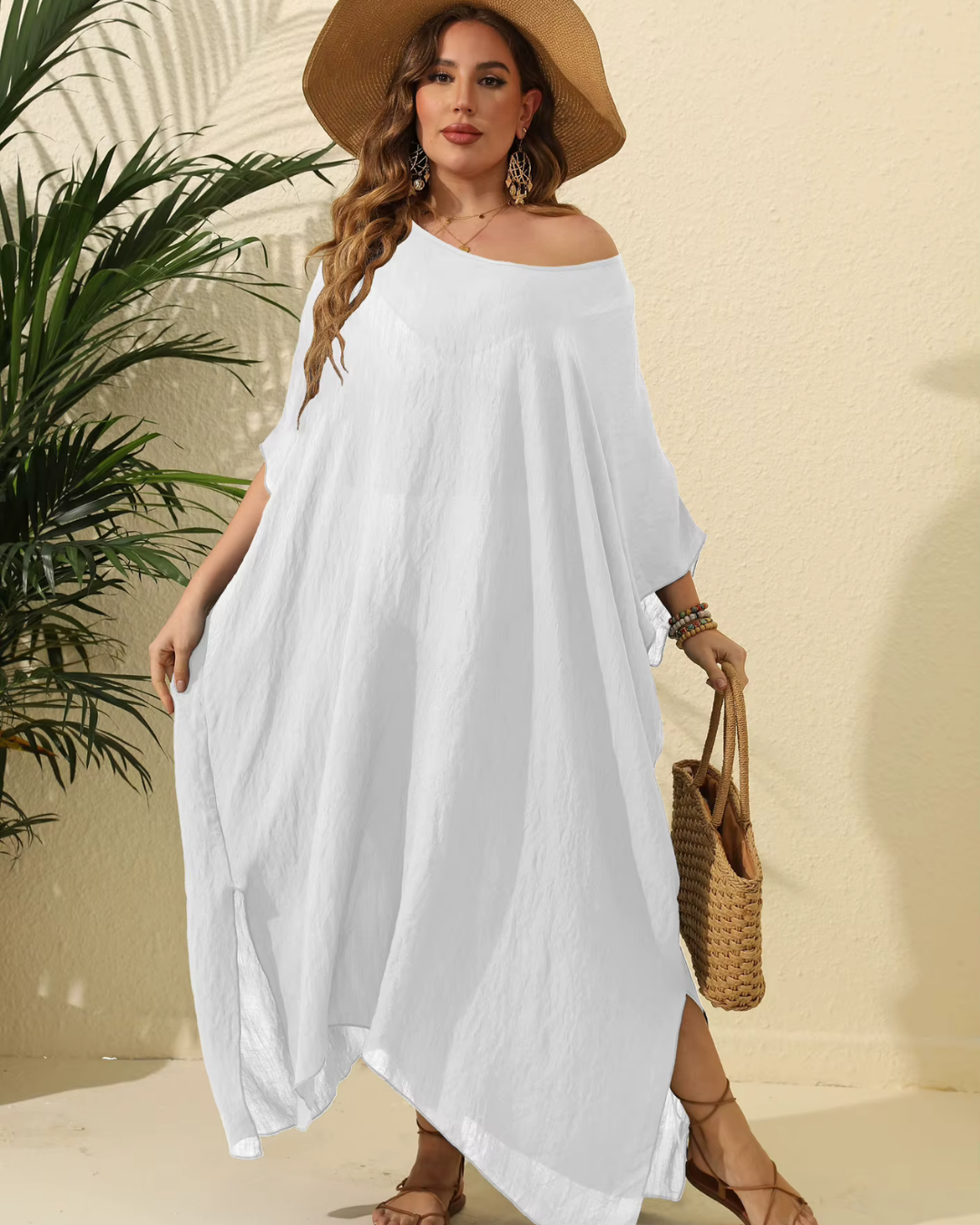 Brinley - Leichtes Maxikleid mit Bardot-Ausschnitt