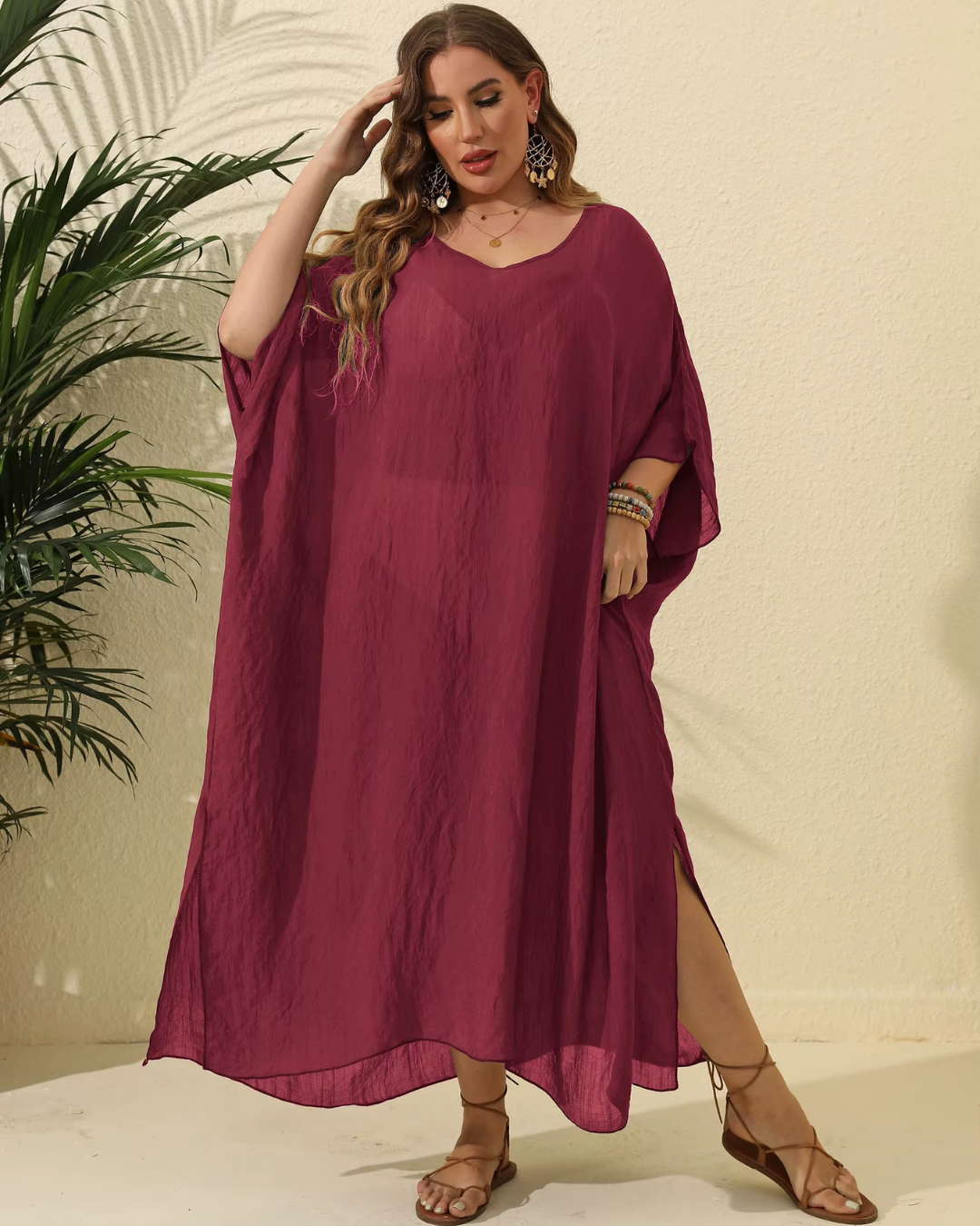 Brinley - Leichtes Maxikleid mit Bardot-Ausschnitt