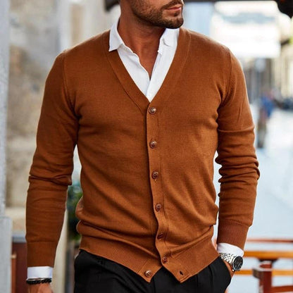 Max - Elegante Strickjacke Herren mit V-Ausschnitt und Knöpfen - Bequem und Stilvoll für Jede Gelegenheit-2