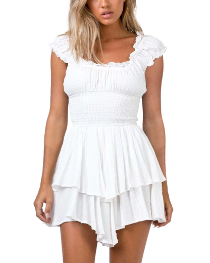 Alicy - Elegantes kurzes Kleid mit Volants