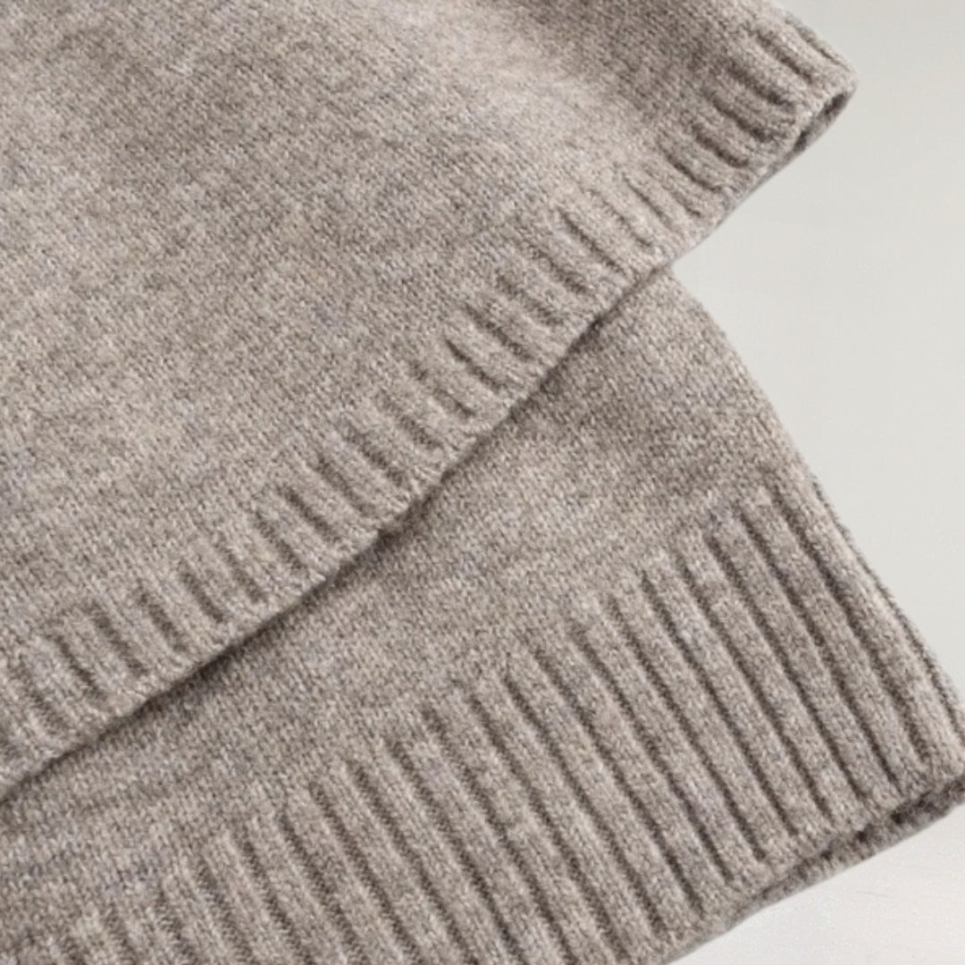 Trendige Strickjacke Damen - Elegante Umhangschicht für den Winter in Grau-6