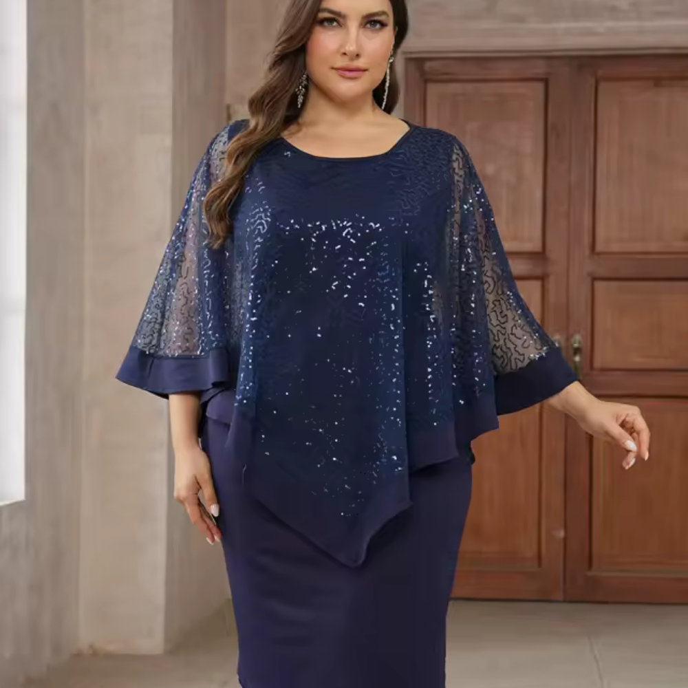 Micole - Elegantes Kleid mit Umhang