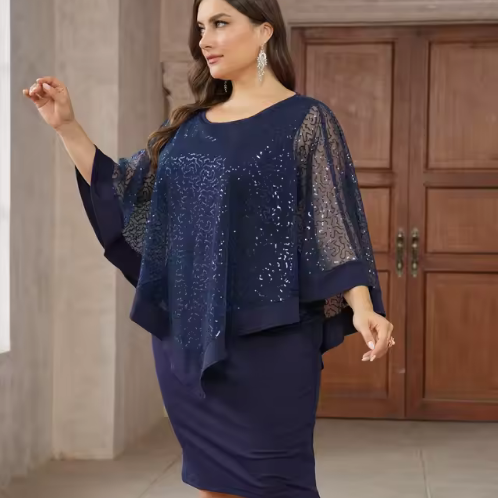 Micole - Elegantes Kleid mit Umhang