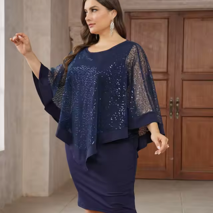 Micole - Elegantes Kleid mit Umhang