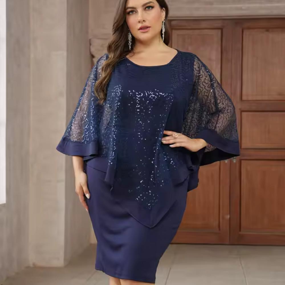 Micole - Elegantes Kleid mit Umhang