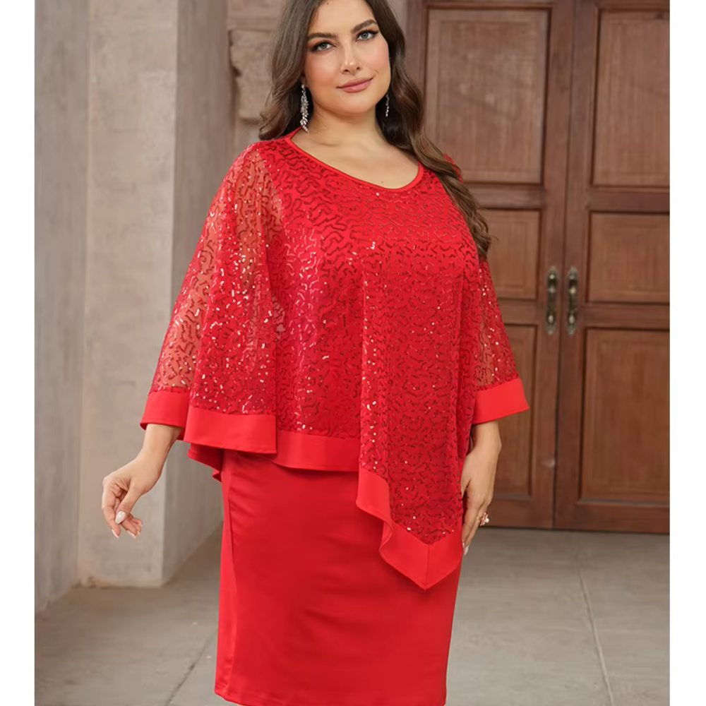 Micole - Elegantes Kleid mit Umhang