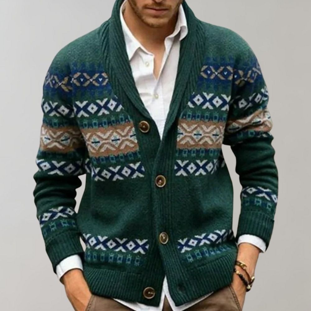 Max: Stilvolle Strickjacke Herren mit Knöpfen – Einzigartiges Design für Lässigen Komfort-1