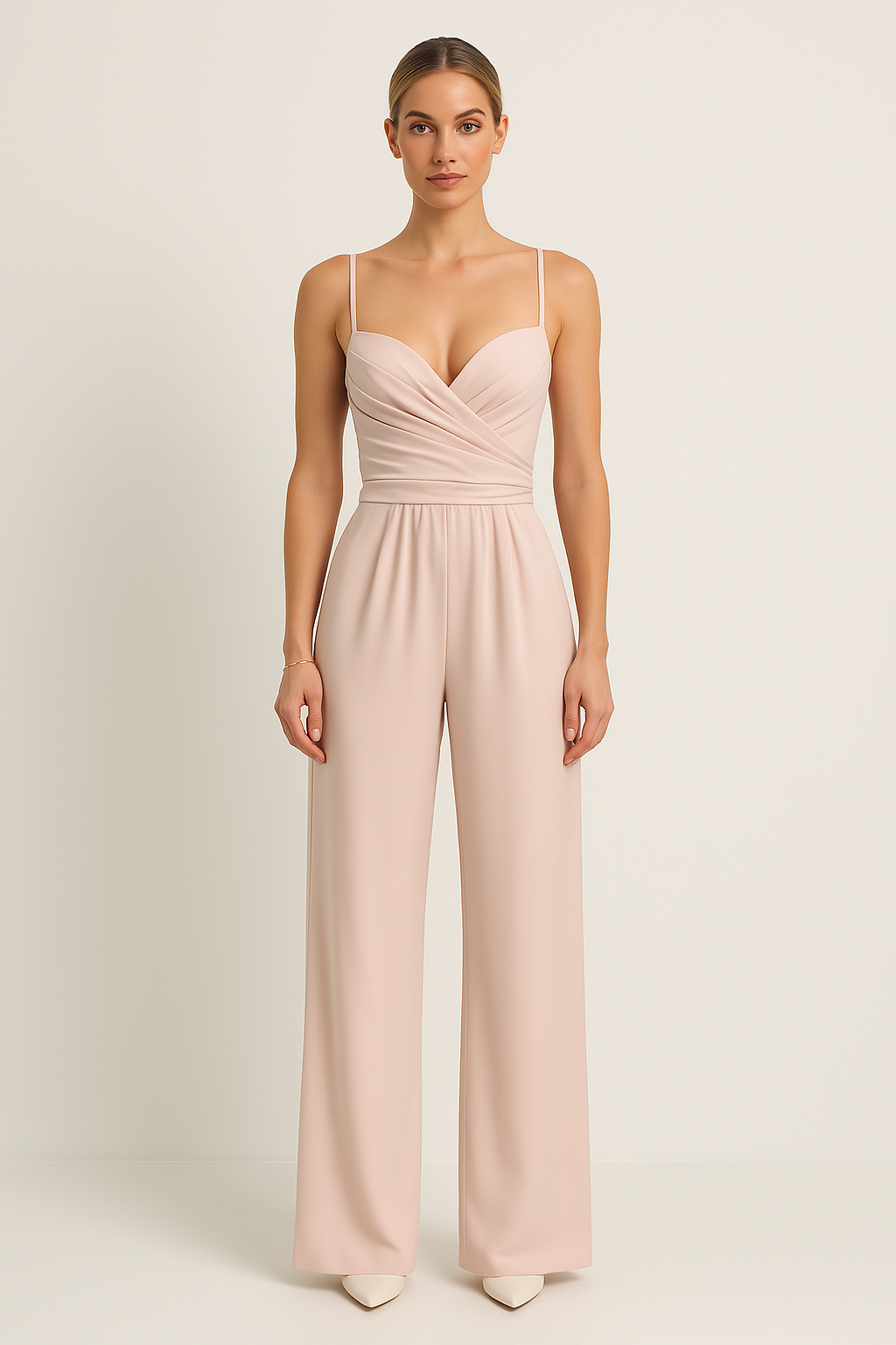 Variant image for Eleganter Damen Jumpsuit Hochzeits- & Festlich-Style mit Schatzausschnitt und Weiten Beinen für Frühling/Sommer-1