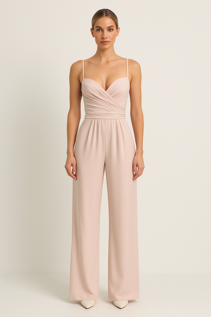 Variant image for Eleganter Damen Jumpsuit Hochzeits- & Festlich-Style mit Schatzausschnitt und Weiten Beinen für Frühling/Sommer-1